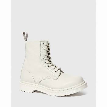 Dr Martens 1460 Pascal Mono Lace Up - Biele Cizmy Damske, D203SK